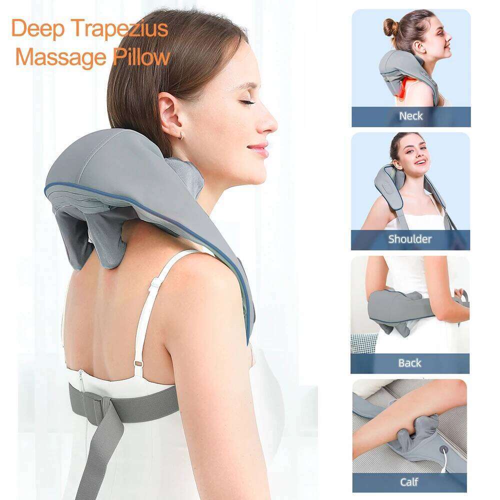 Foreverlily 26W Shoulder Massager Brushless Motor Body Kneading Massage Shawl Trapezius Neck Back Cervical masajeador 26Y0307
