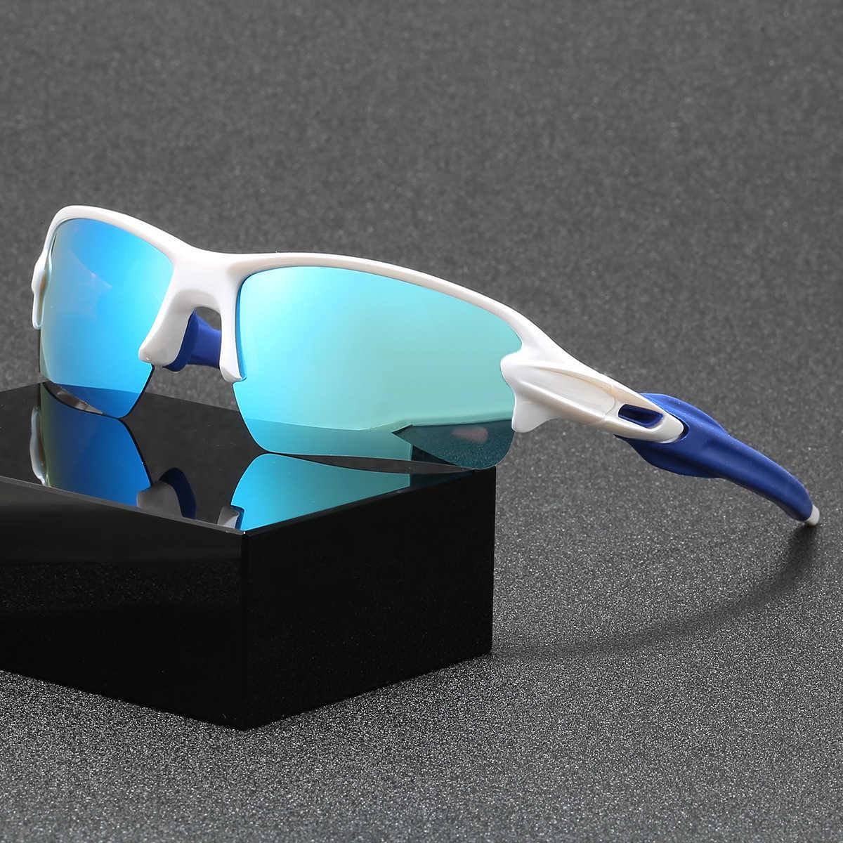 Polarized Sports Sunglasses Half Frame Outdoor Cycling Sunglasses Anti-UV Bicycle Glasses UV385 S260304