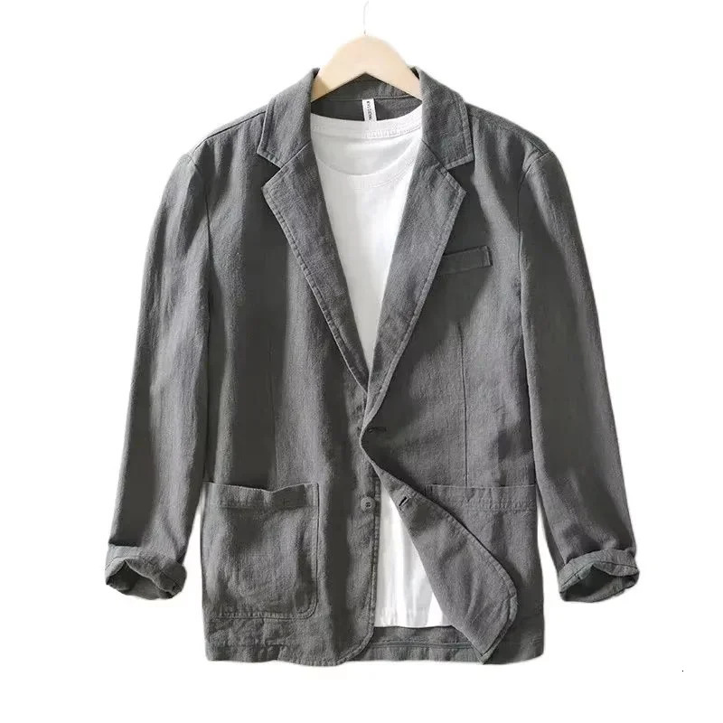 Breathable Mens Blazer Suit Jacket For Men Black Coat For Summer Business Lightweight Male Clothes 260306