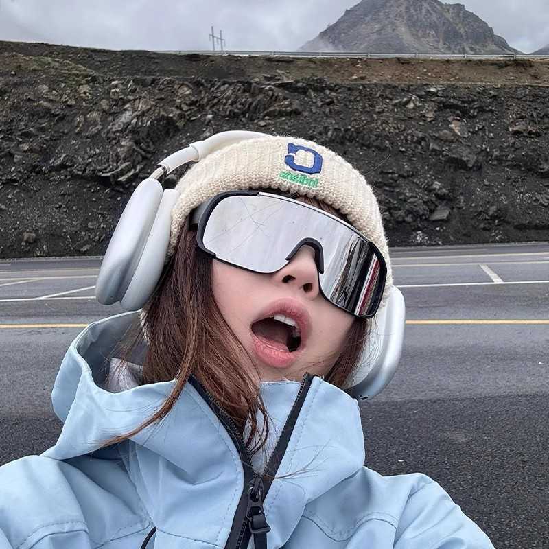 Mountaineering Goggles Outdoor Integrated Large Frame Cycling Glasses Running Bicycle UV Protection Sunglasses Windproof Ski Goggles S260304