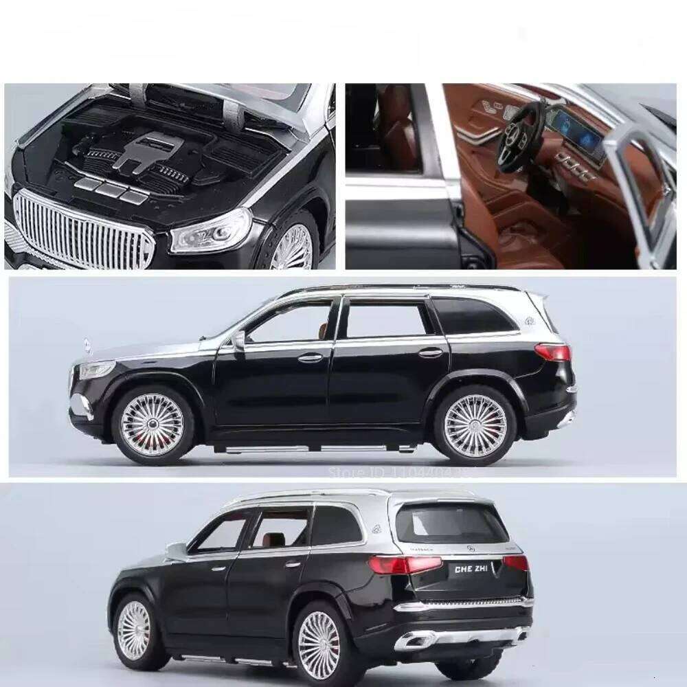 1:24 GLS600 S680 Model Diecast Alloy Toy Car Sound Light Pull Back Front Wheel Steering Door Opened Vehice Children Holiday Gift Z260306