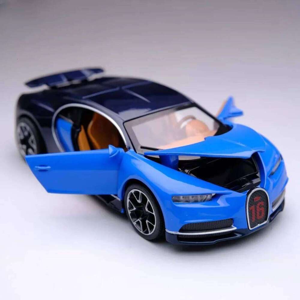 1:32 Bugatti Chiron Sports Metal Alloy Diecasts & Toy Vehicles Car Sound and Light Model For Children Z260306