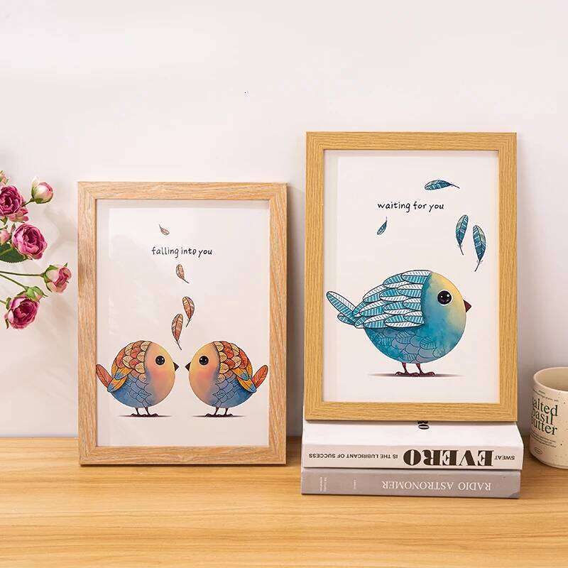 Picture Frame MDF 30X40cm 21x30cm 15X20cm A4 A8 Square Tabletop Photo Frames Wall Art Poster Display Bedroom Home Decor H260306