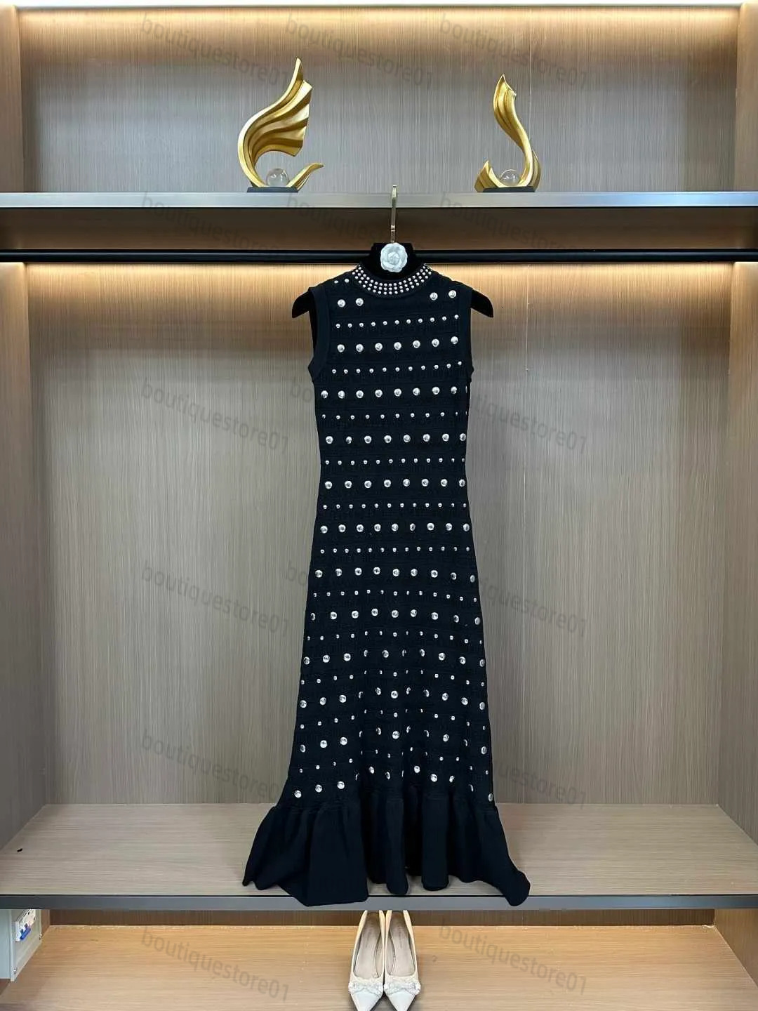 Sandro Dress Designer Dress For Woman French Elegant Fashionable Early Spring New Womens Vestidos Hem Long Robe Simple Waist Knitted 21c