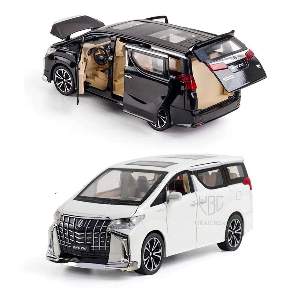 1/24 Scale Alphard Alloy Diecast Car Model Toys Simulation Metal Business MPV Vehicles Models Sound and Light Toy Children Gifts Z260307
