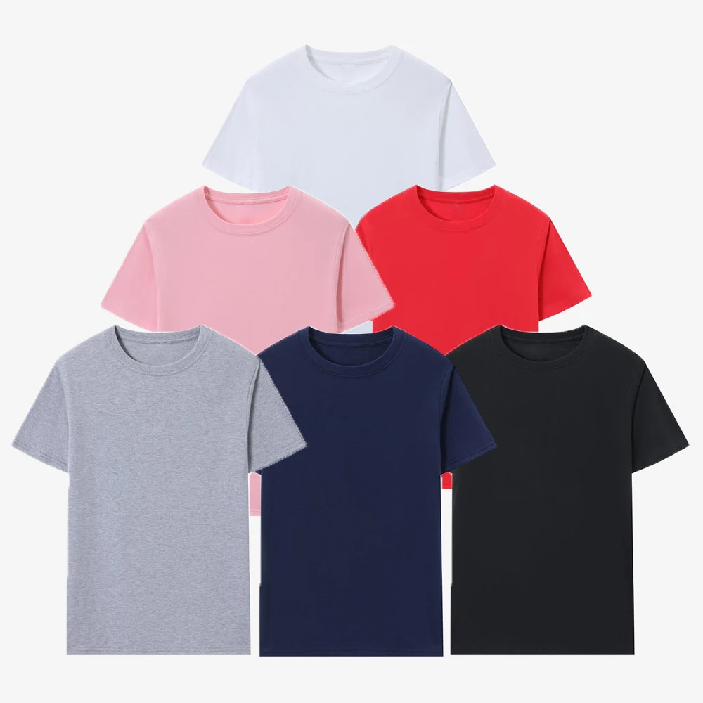 Mens TShirt Solid Color ShortSleeved Summer Comfortable Casual For Men Women Black White Gray Unisex 260302