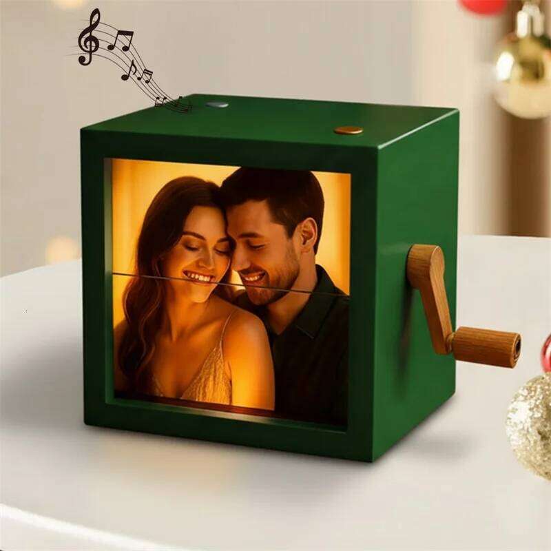 3D Printing Hand Crank with Light Mini Photo Album Custom Picture Flip Book Frame Personalized Hand-cranked Gifts H260306