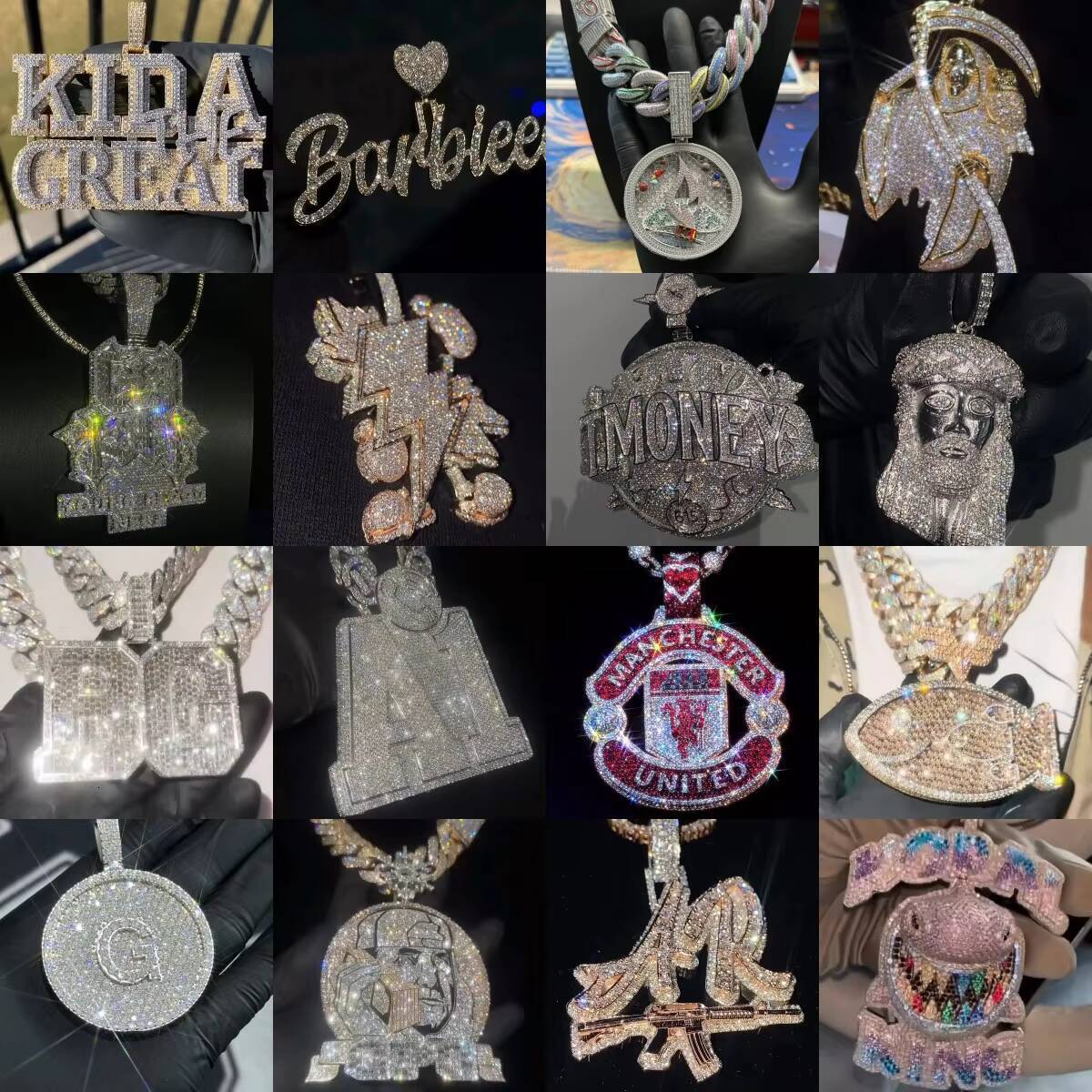 Custom Hip Hop Moissanite Spider Man Venom Pendant Diamond Iced Out Jewelry with Moissanite Charms