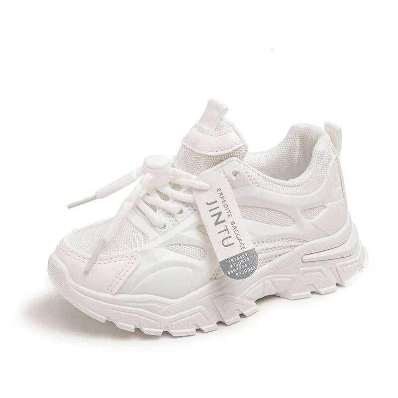 Spring Autumn Girls Low Top Sneakers Children Fashion Daddy Boys Breathable Gradient Color Front Lace Up Running Shoes H260207 H260305