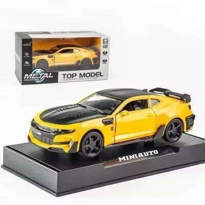 1:32 Alloy Diecast Model Chevrolet Camaro Pull Back Sound Light Kids Toy Car Collection For Children's Gifts Z260306