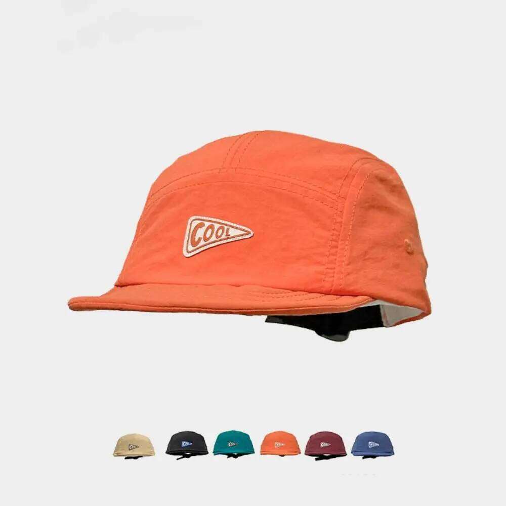 Korean Style Short Brim Hat Quick Drying Sunscreen Letter Baseball Soild Color Cotton Casual Duckbill Cap Girls Y260304