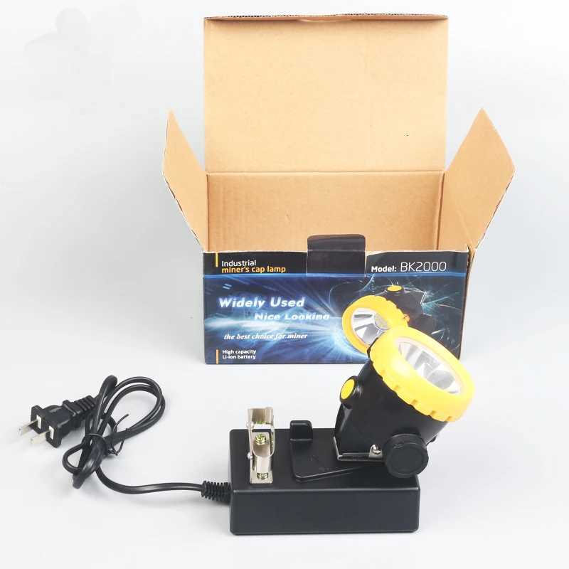 7500lx ATEX/CE LED Wireless Miner Cap Lamp BK2000 Cordless Mine Headlamp H260307