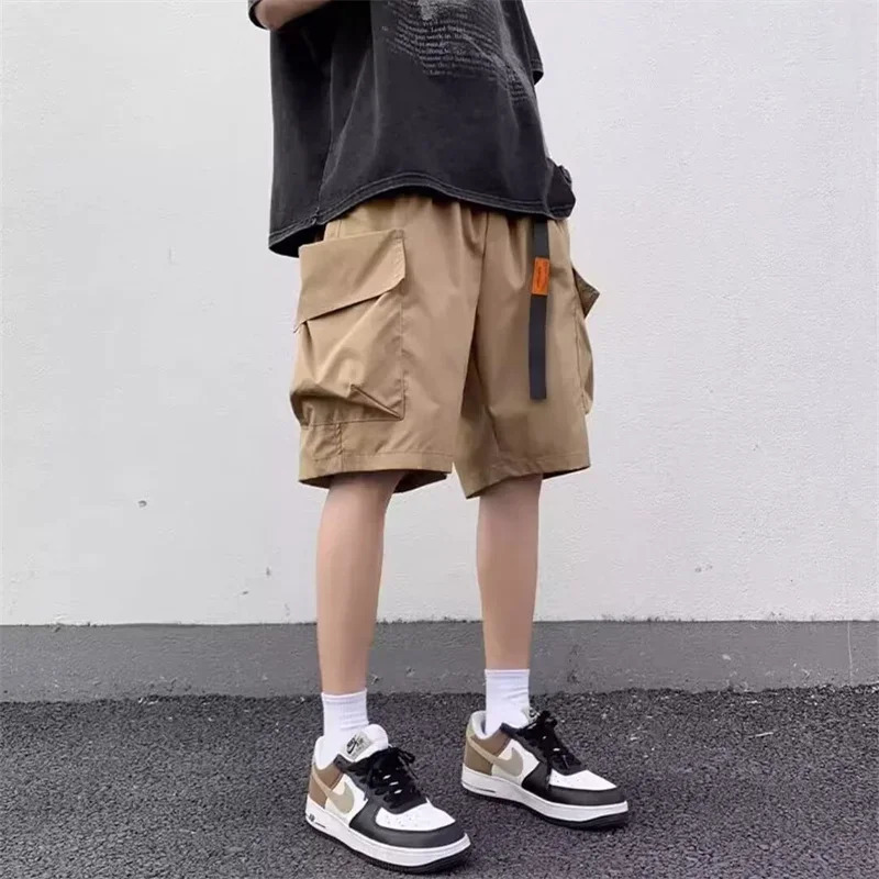 Summer Mens Functional Cargo Shorts Multi-pocket Baggy Gym Short Sweatpants Y2K Streetwear Bermuda shorts Masculina 260306