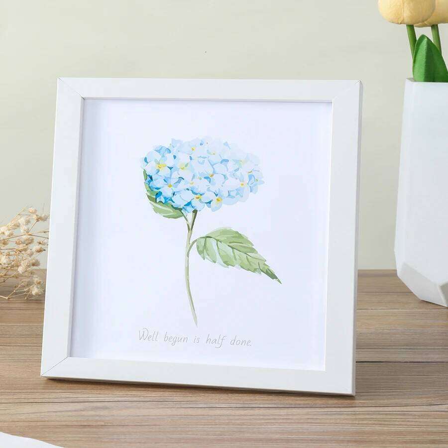 1pc Square Wall Hanging 20X20 25X25cm Wood Picture Frame Stand For Pictures Photo Decor Commemorative Gift H260306