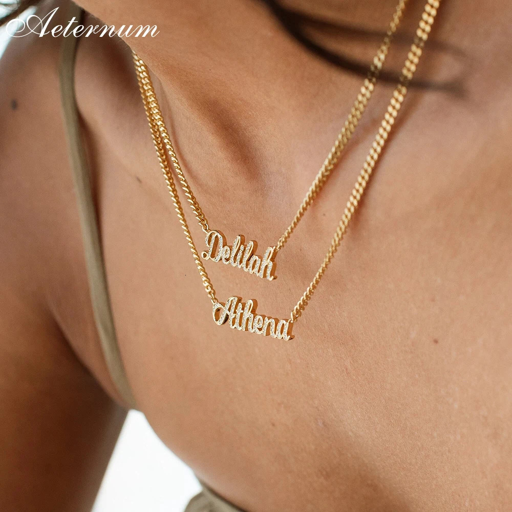 Personalized Ladies Custom Name Necklace with Stainless Steel Zircon Pendant Fine Diamond Jewelry Holiday Gift 260302
