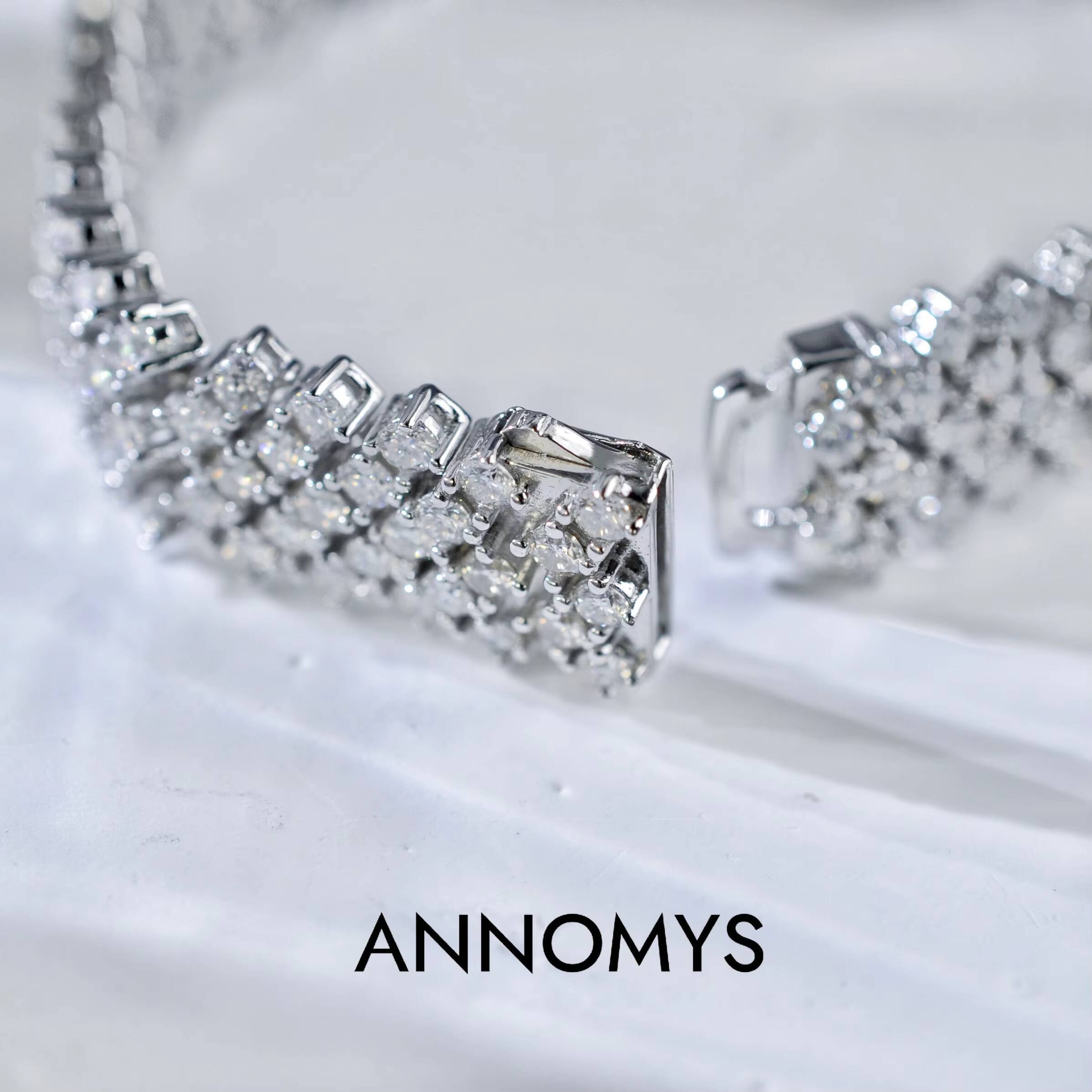 Hip Hop Chain 925 Sterling Silver Moissanite Tennis Bracelet Bangles Rhodium Plated Dazzling Round Brilliant Cut 25mm GRA Gift