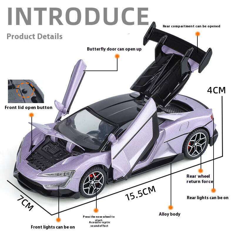 Simulation 1:32 YANGWANG - U9 Alloy Model, Game Vehicle Birthday Gift With Sound and Light Children's Toy Car Boy Z260306