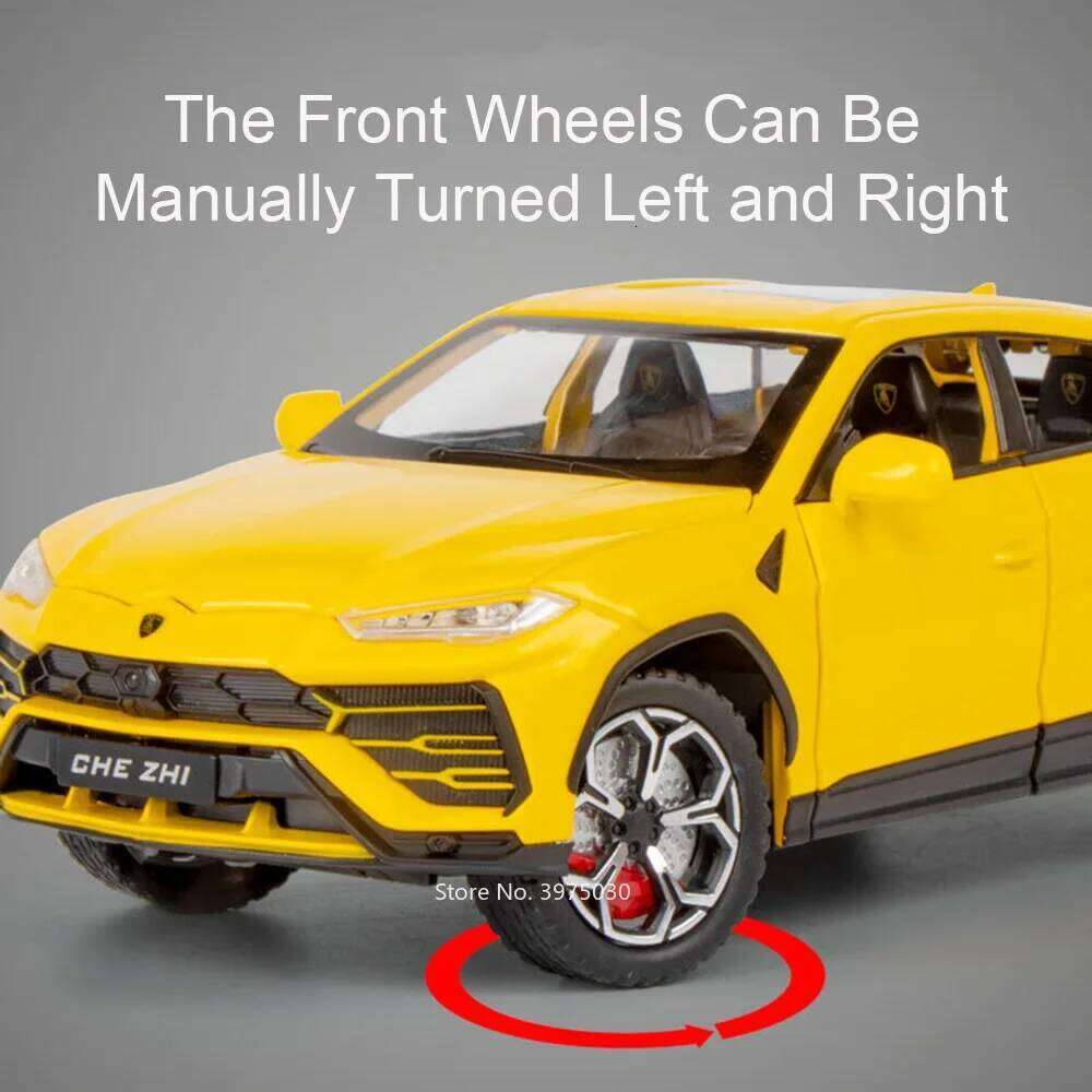 1:24 Scale URUS Alloy Diecast Models Cars with Light Music Sports Car 6 Doors Opened Vehicles Model for Boys Xmas Gift Toys Z260307