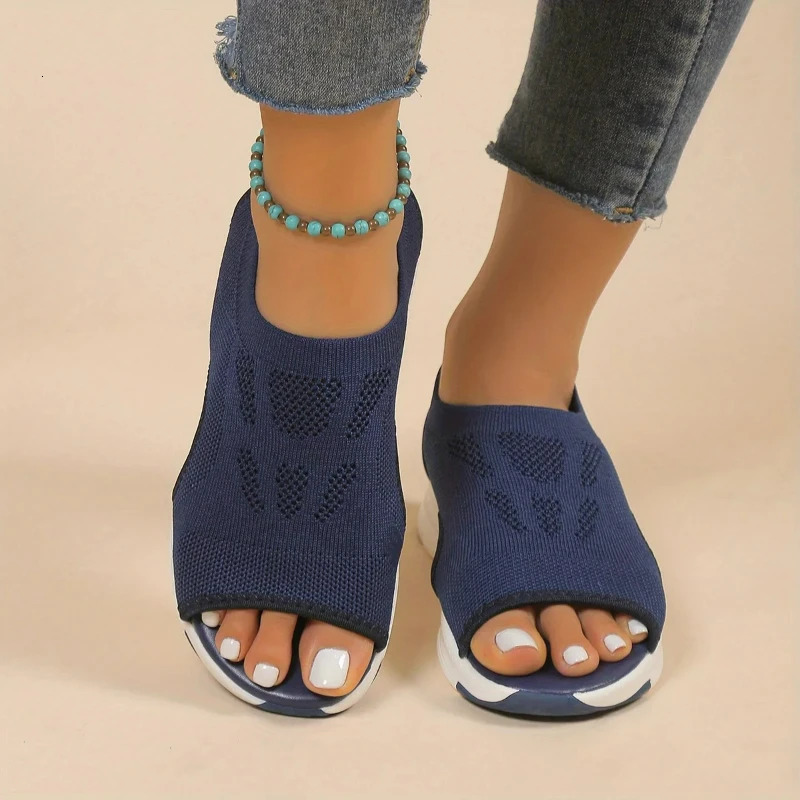 Women Summer Shoes Mesh Sandals Platform Beach Sandals Open Toe Wedge Sandals Roman Sandal Light Women Casual Sneakers 260306