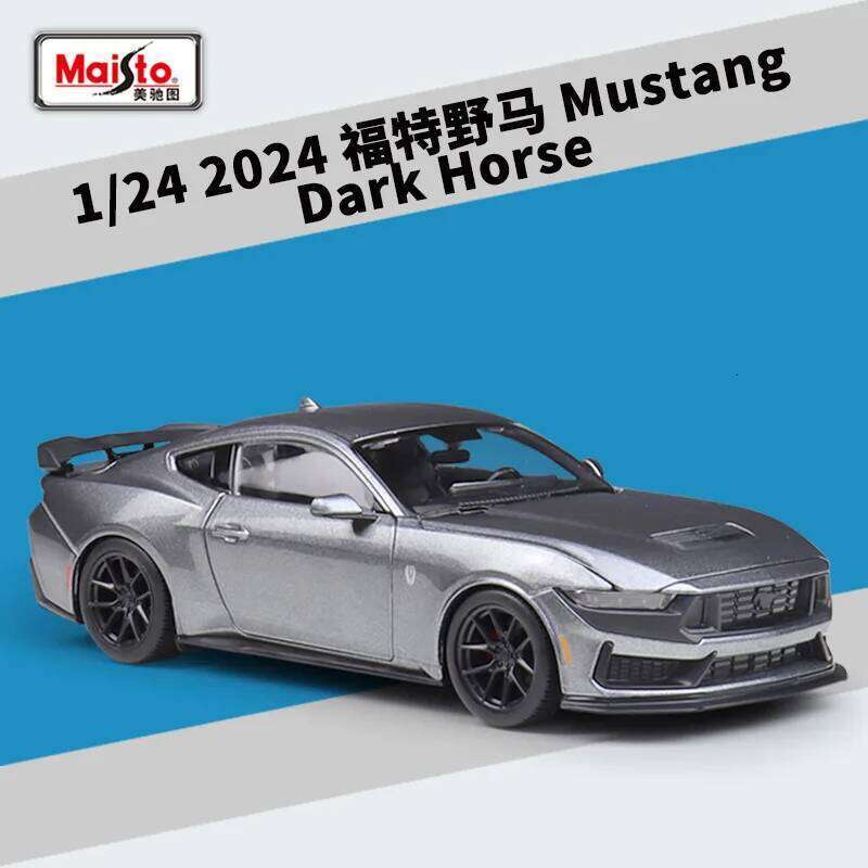 Maisto 1:24 Ford Mustang Dark Horse 2024 Alloy Diecasts & Toy Vehicles Miniature Scale Model Car For Children Z260306