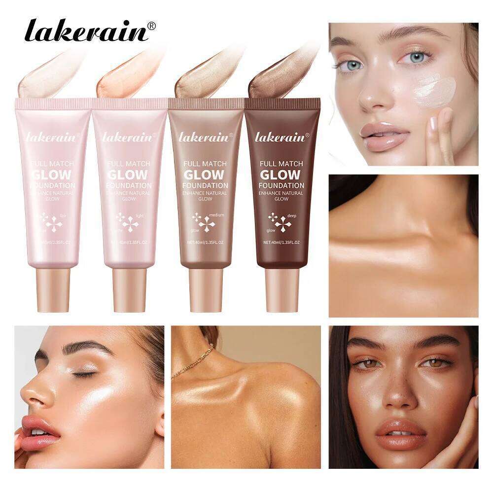 Natural Glow Enhancer Foundation Glowing Moisturizing Lightweight base Multi-purpose Face Body Glitter Cream Bronzer For Paris 26L0306