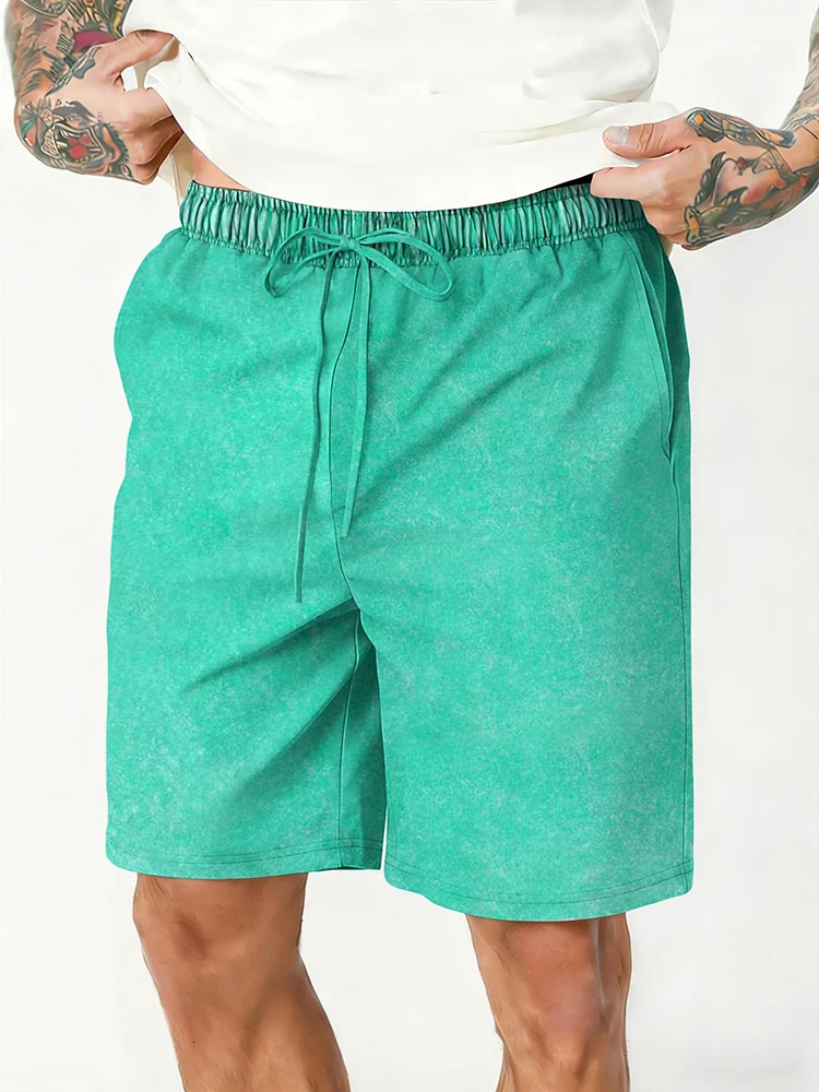 Outdoor Casual Loose Drawstring Shorts Mens Spring Summer Daily Leisure Solid Color Seaside Beach Men Stylish Short Pant 260306