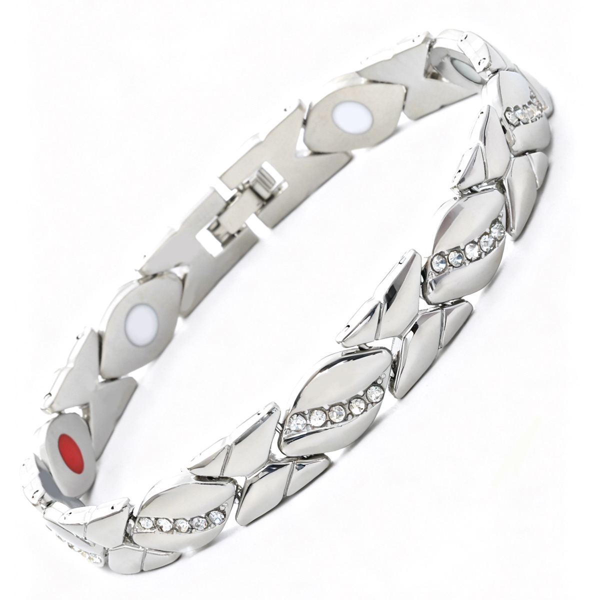 Luxury Brand Designer Jewelry Diamond Magnetic Stripe Antique Red Copper Brushed Adjustable Designer Bracelet For Couples