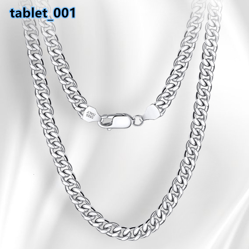 Wholesale NEW HIP HOP 36/5/6/7mm Width Diamond Cut Cuban Chain Necklace Sterling Silver 925 Man Jewelry Curb Cuban Link Chains