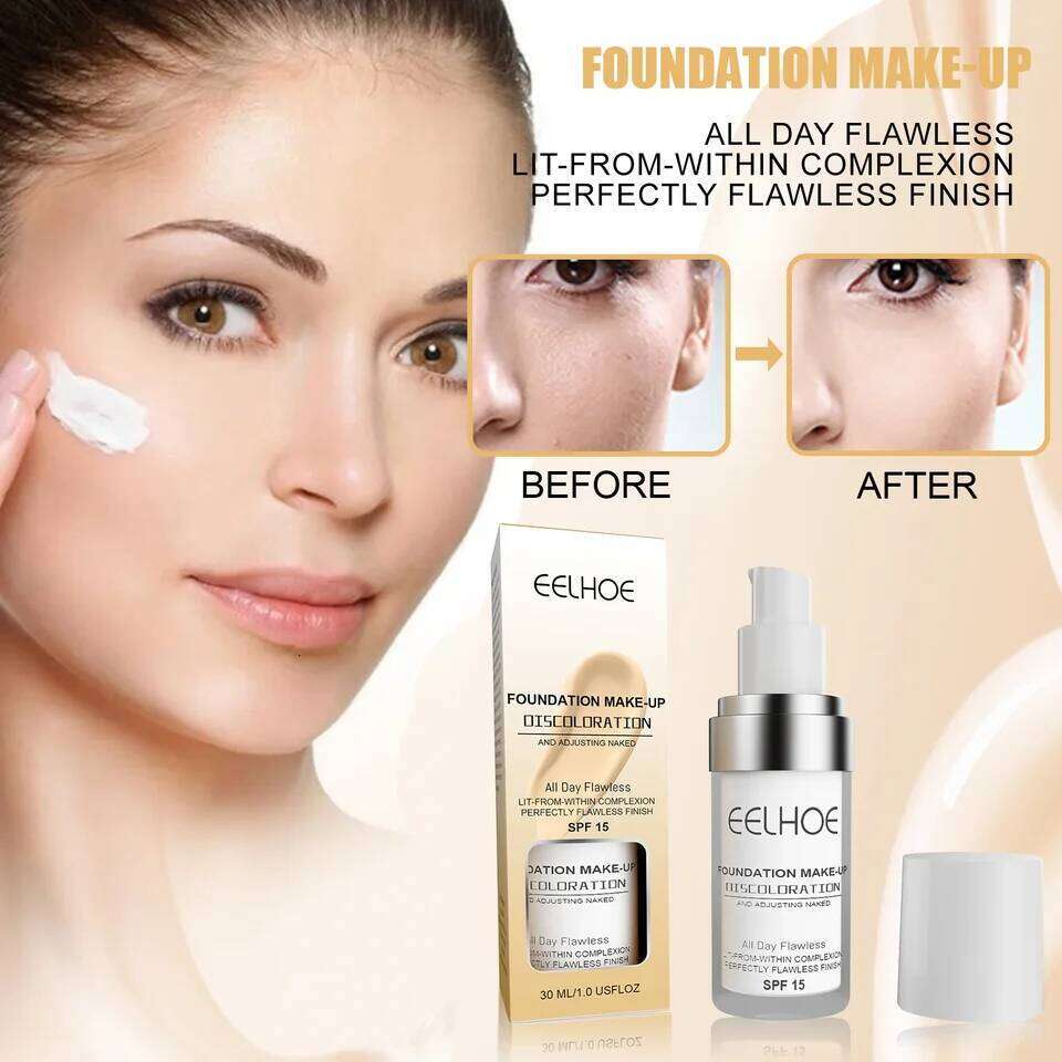 EELHOE Color Changing Liquid Foundation Moisturizing Waterproof Creasing No Separation Concealer Makeup Products 26L0306