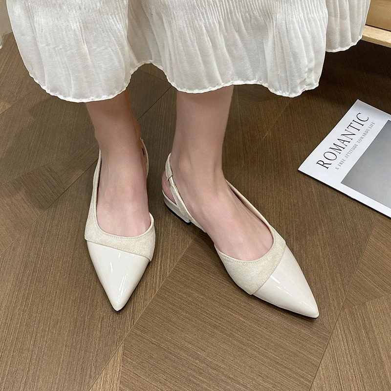 Cover Toe Women Sandals Fashion Slip On Singbacks Shoes Eelgant Outdoor Low Heel Sandalias Shoes 260303