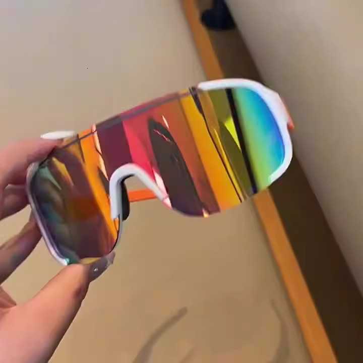 Outdoor Cycling Windproof Goggles Sunglasses Slimming Sunglasses Ski Goggles Protective Glasses Black Large Frame Hiking Glasses S260304