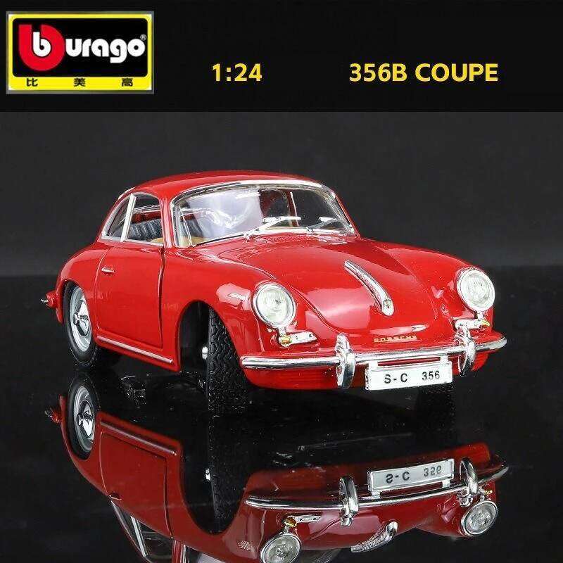 Bburago 1:24 Porsche 356B Coupe Alloy Sport Diecast Metal Scale Car Model Collection Childrens Toy Vehicles Gift Z260306