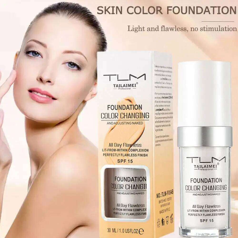 Colour Changing Liquid Foundation Hides Wrinkles & Lines, SPF15 BB Cream Makeup Base Concealer Moisturizing Primer All Skin Tone 26L0306