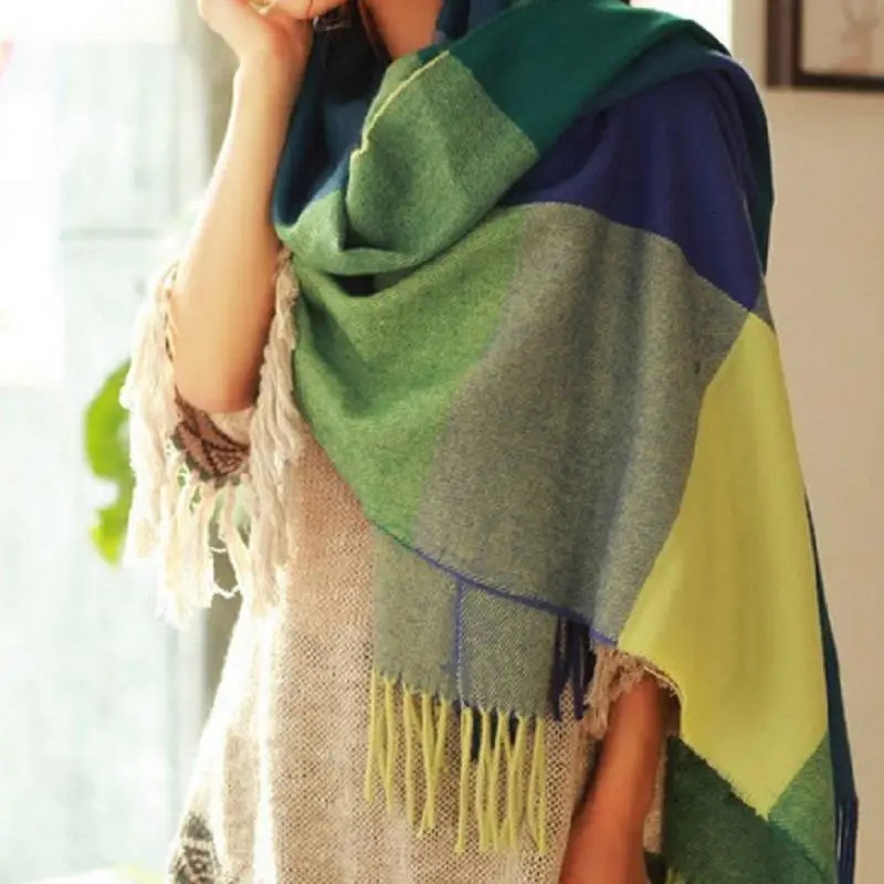 Winter Female Lattice Imitation Cashmere Scarf Autumn And Winter Thick Fashion Warm Wild Scarf Shawl 260302