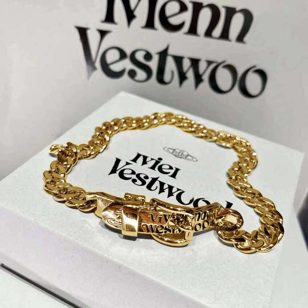 High-Quality Empress Saturn Belt Buckle Cuban Chain Choker Unisex Personality Thick Necklace Jewelry