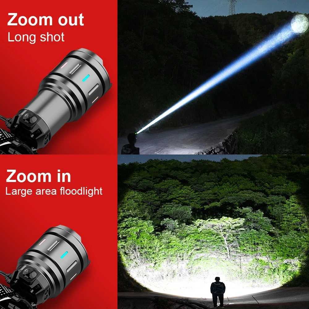 2025 New Super Powerful Headlamp 800W LED IR Sensor Headlight Rechargeable Head Flashlight 5000 Meter Head Lamp Fishing Lantern H260307