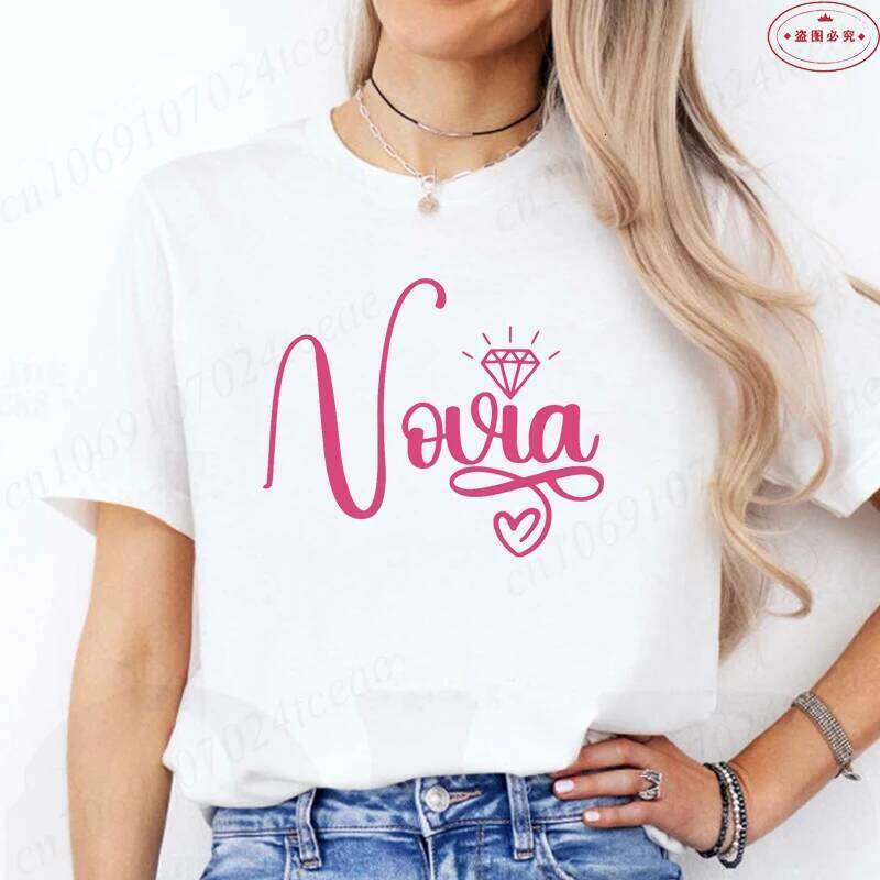 Equipo De La Novia T-shirts: Spanish Women Bachelorette Tops 2026 Fashion Wedding Party Matching Tees for Female XJ260306 XJ260306