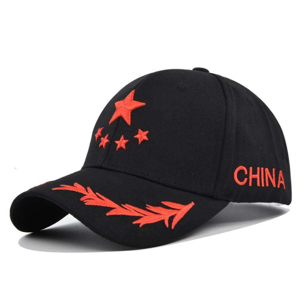 Baseball Snapback Hat China flag Letters embroidery Pentagram Sun hat Spring Autumn baseball cap Hip Hop Fitted Cap Y260304