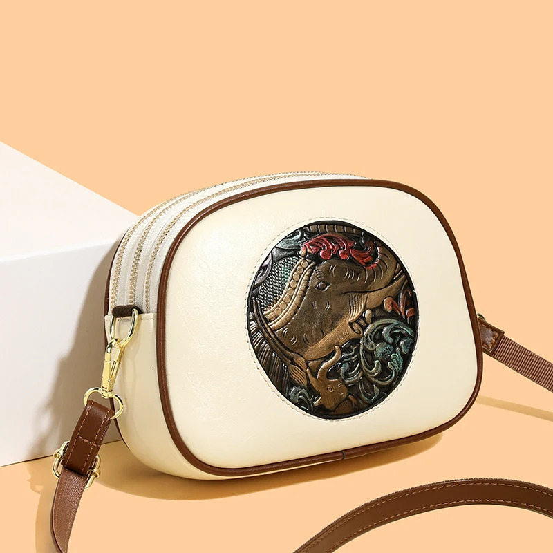 High Quality Soft Leather Purse Fashion Women Shoulder Messenger Bag Multipocket Wearresistant Ladies Handbag Sac 260307