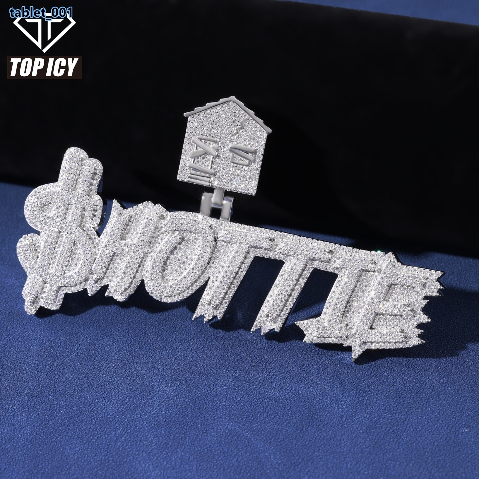 Personalized Moissanite Pendant Hip Hop VVS D Moissanite Custom Jewelry 925 Silver Sparkling Pendant Necklace Pass Diamond Test