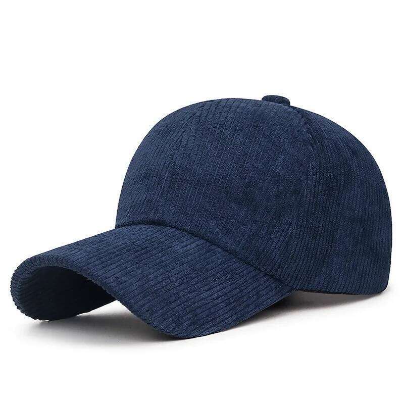 Corduroy Baseball Cap - Adjustable Snapback, Breathable Versatile Striped Casual Hat Y260304