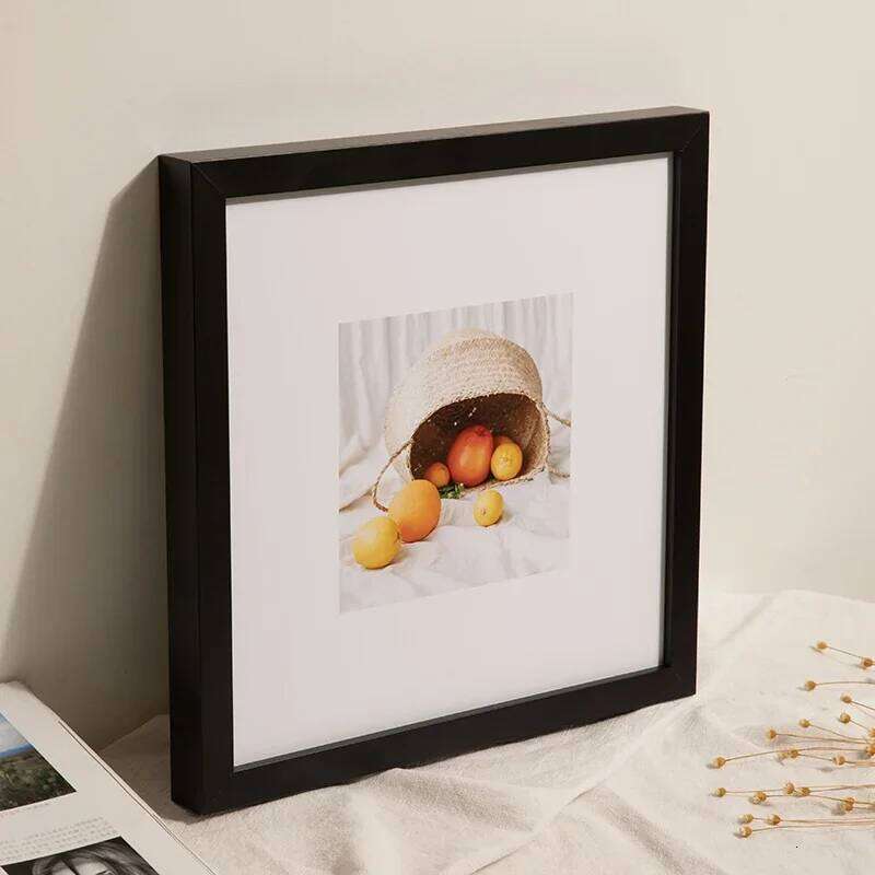 Minimalist Wooden Painting Decor Family Wedding Photo Frame Square Custom Portaretratos De Fotos Fathers Day Gifts H260306