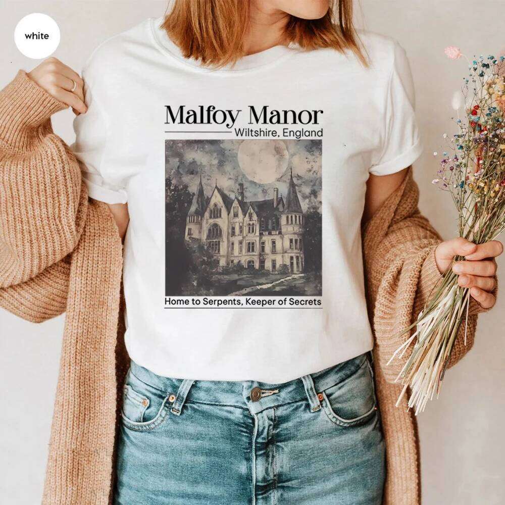 Malfoy Manor Shirt Wizard School Dracotok Dark Academia T-shirt Dramione Manacled Fanfiction Fanfic Tee Booktok Bookish Gift Top XJ260306 XJ260306