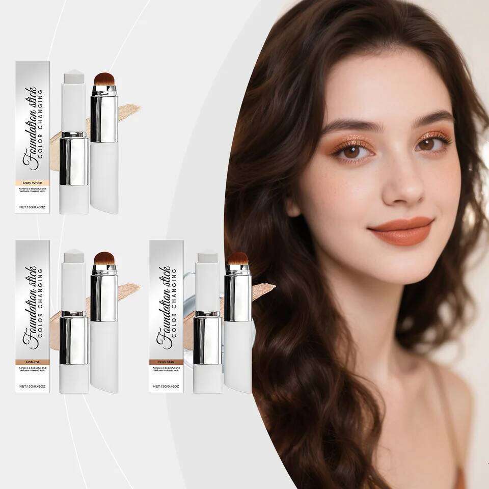 Make-Up Double Head with Brush 3 Colors Lightweight Moisturizing Brighten Matte Concealer 2IN1 Foundation Stick 26L0306
