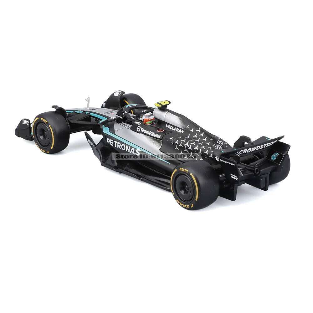 Bburago 1:43 F1 2025 Mercedes-AMG W16 63#George Russell 12#Andrea Kimi Antonelli Alloy Car Die Cast Model Toy with acrylic box Z260307