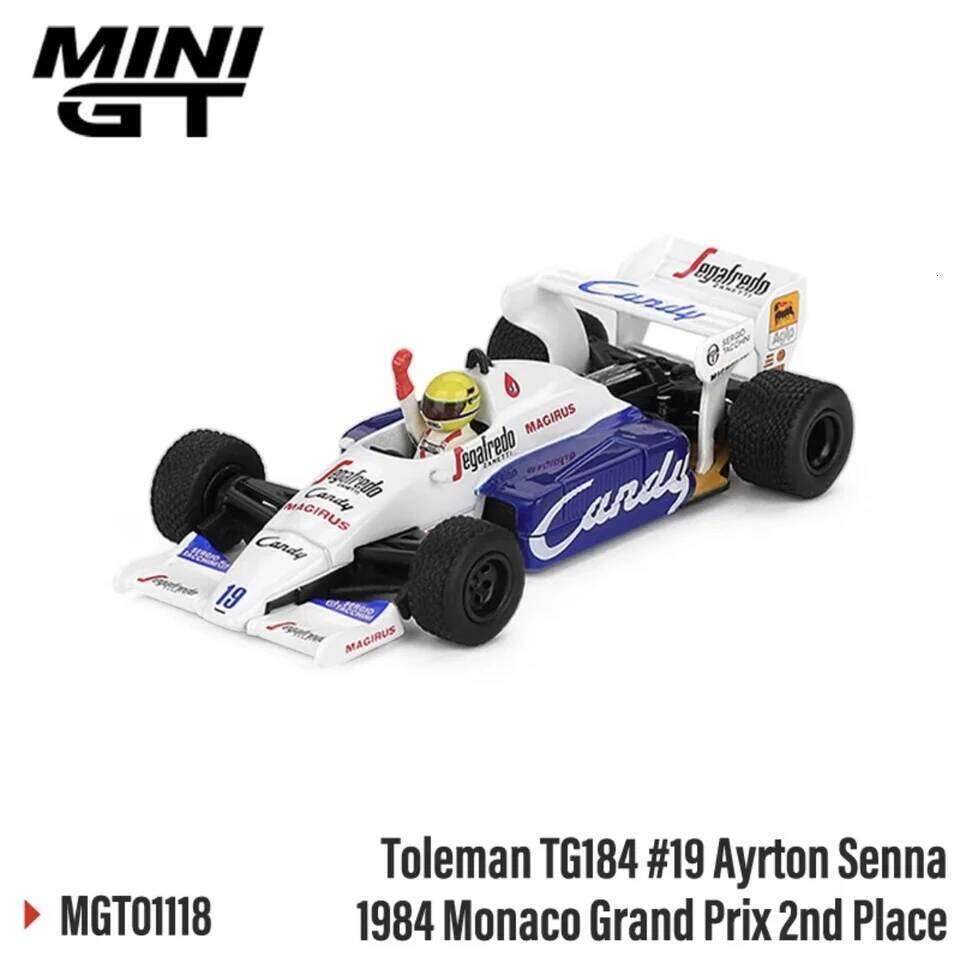 MINI GT 1:64 Ayrton Senna 1984 1987 Monaco 1988 1991 Japanese Grand Prix 2nd PlaceWinner Alloy Car Model Gift Z260306