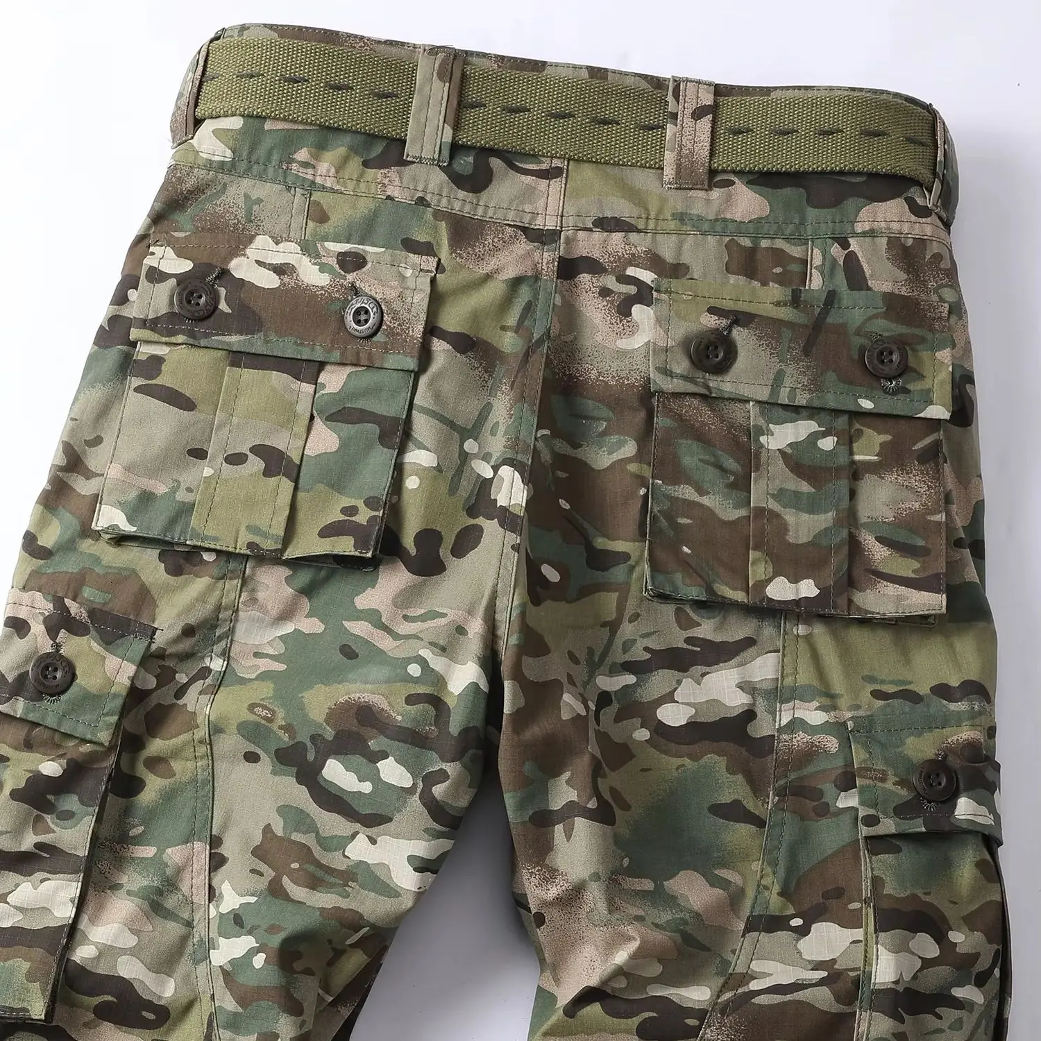 AKARMY Camo Cargo Pants Outdoor Multi-pocket Ripstop Tactical Camouflage Joggers Outdoor Pure Cotton Camouflage Pants 260305