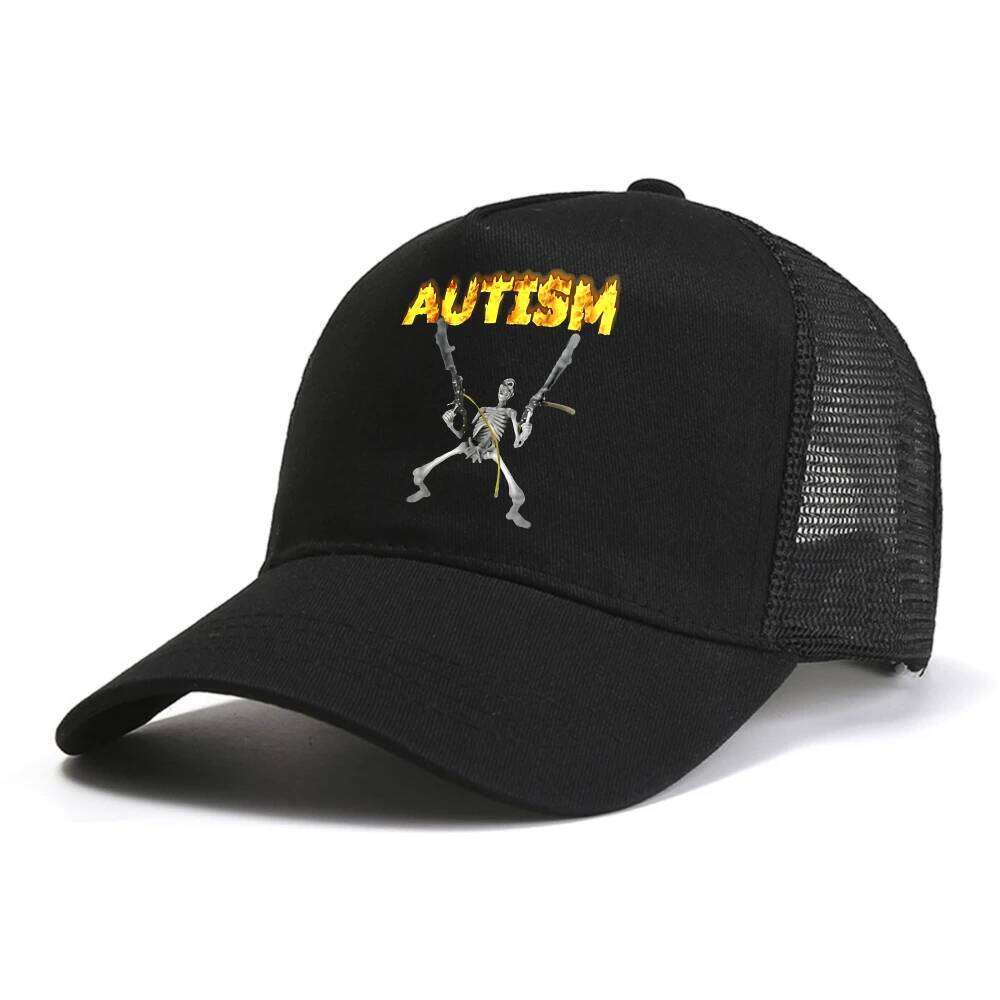 Autism Meme baseball cap Funny Humor Introvert Gift Awareness Neurodivergent caps Men Women Summer snapback hat mesh sun hats Y260304
