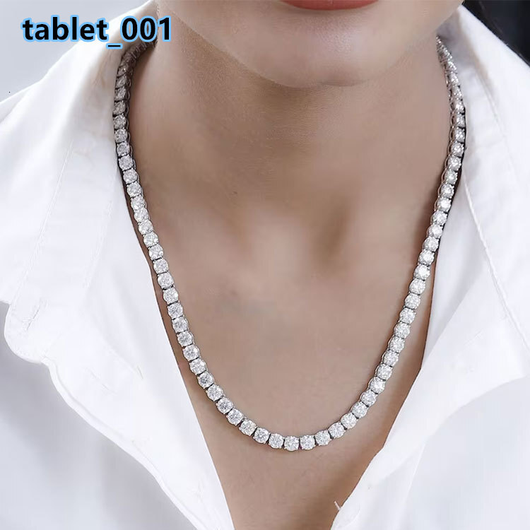 BMO Luxury Men Women Hip Hop Iced Out Fine Jewelry 2MM 3MM 4MM Lab Diamond S925 Silver Vvs Moissanite Tennis Chain Necklace