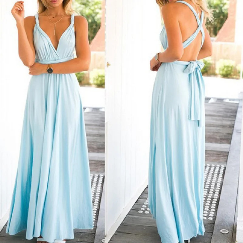 Sexy Women Multiway Wrap Convertible Boho Maxi Club Red Dress Bandage Long Dress Party Bridesmaids Infinity Robe Longue Femme 260304